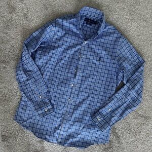 Ralph Lauren Men's Blue Checkered Casual Shirt
